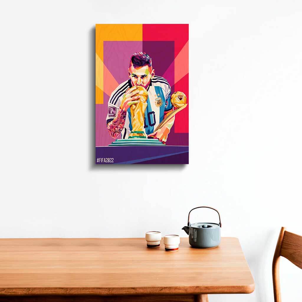 Messi Printed Wooden Frame