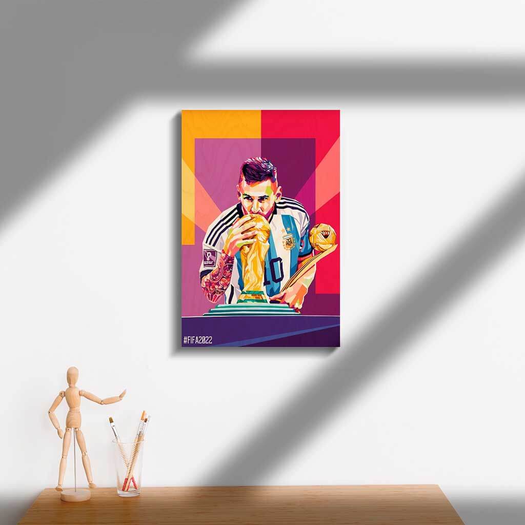 Messi Printed Wooden Frame