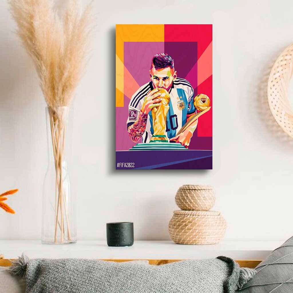 Messi Printed Wooden Frame