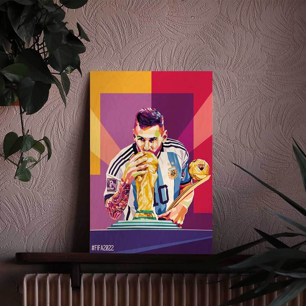 Messi Printed Wooden Frame
