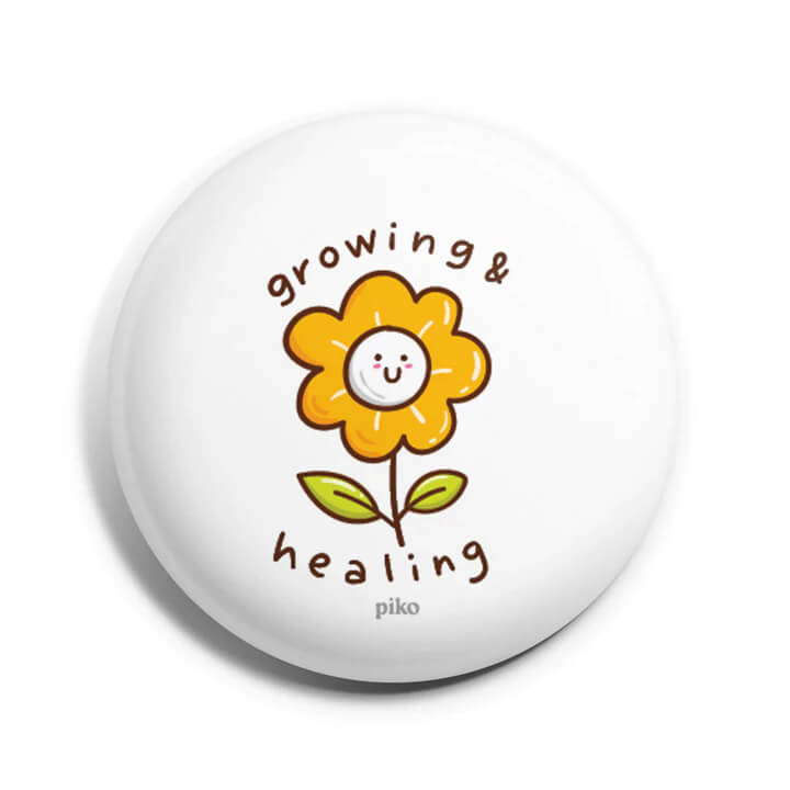 Growing & Healing Badge With Magnet