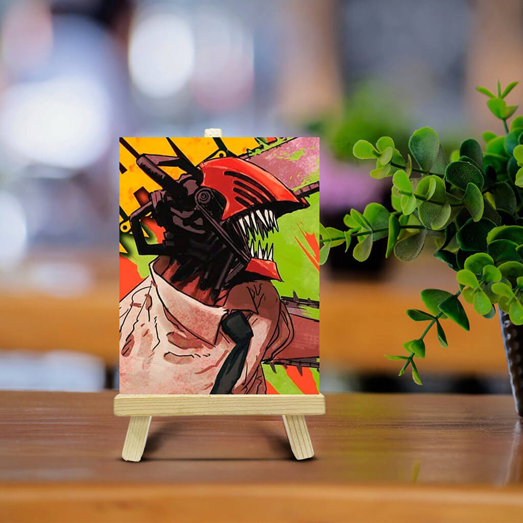 Denji Chainsaw Man Pine Easel Stand