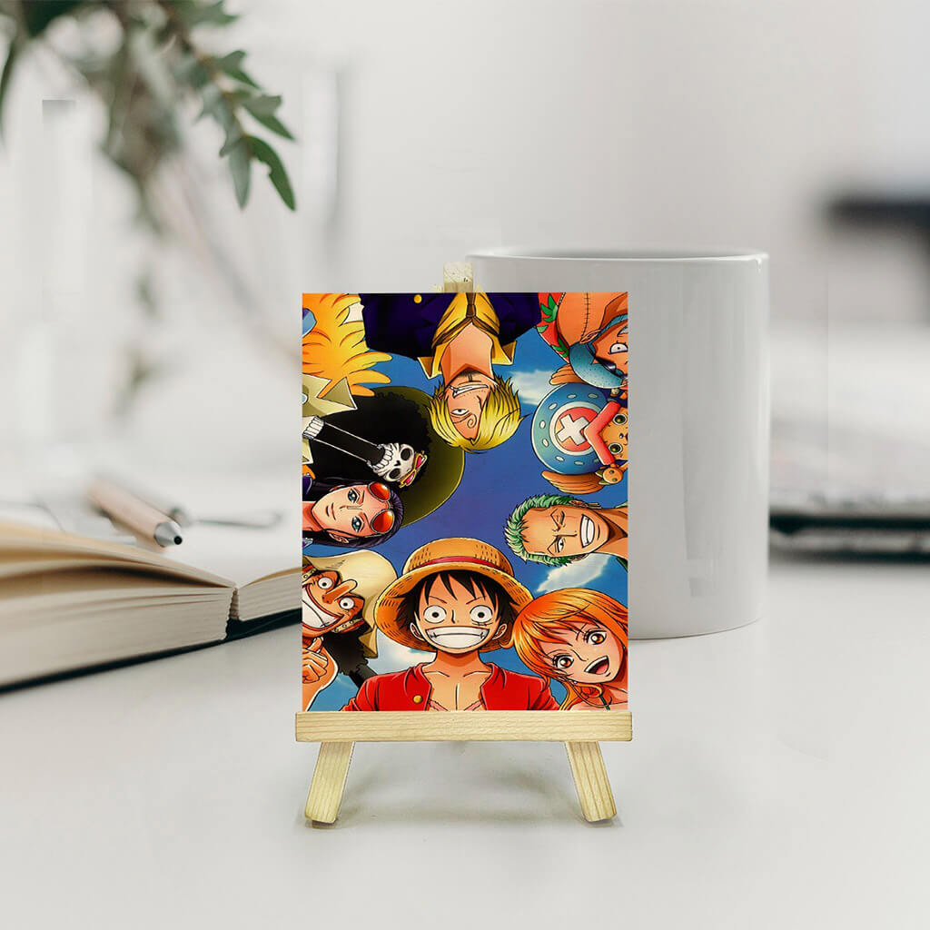 One Piece Luffy Team Pine Easel Stand