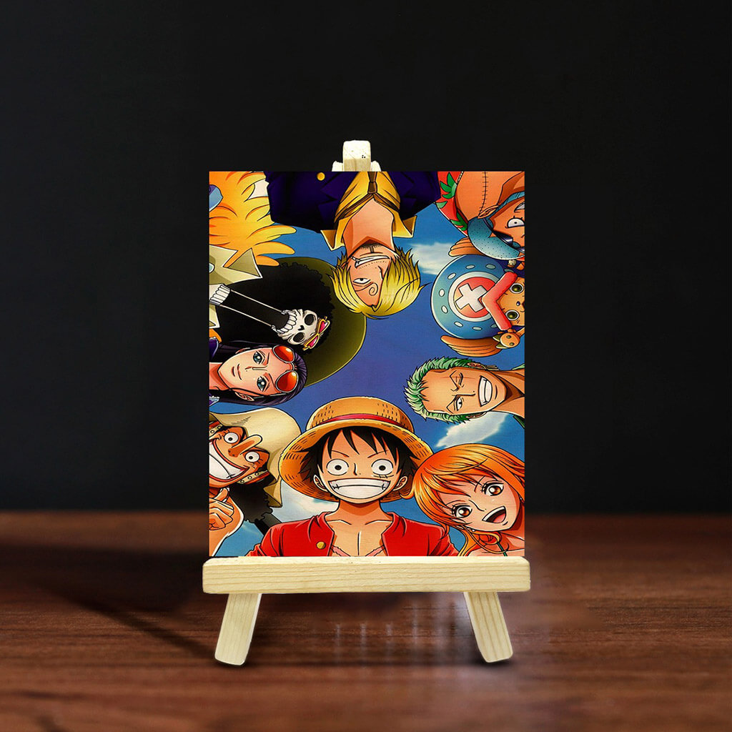 One Piece Luffy Team Pine Easel Stand