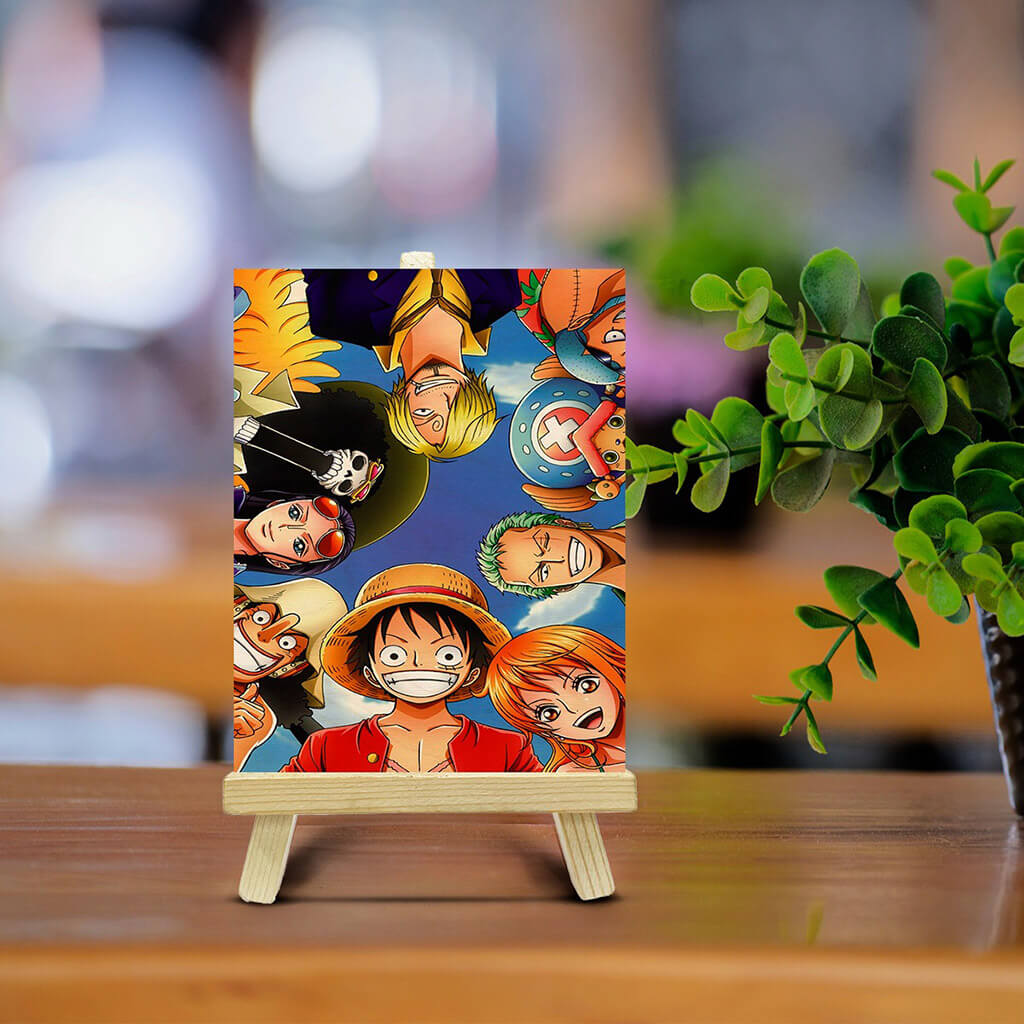 One Piece Luffy Team Pine Easel Stand