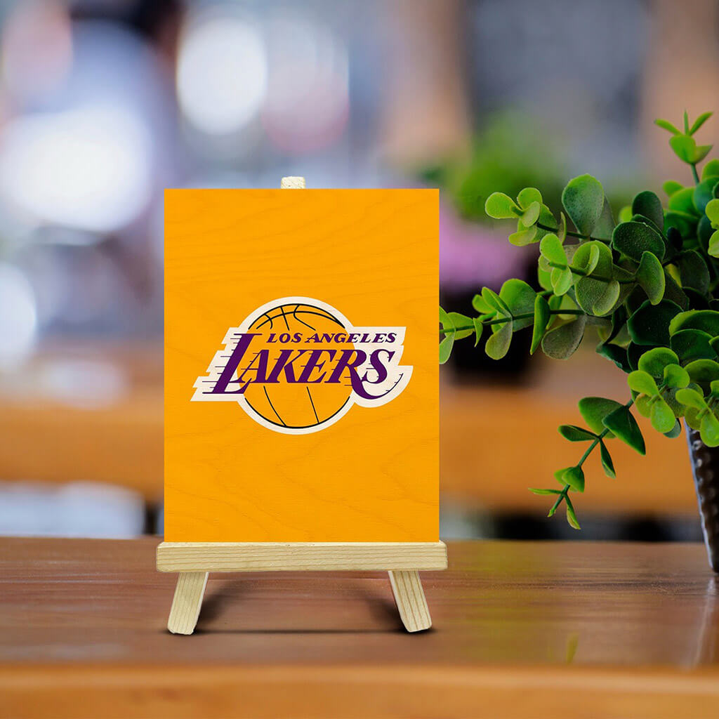 Los Angeles Lakers Pine Easel Stand