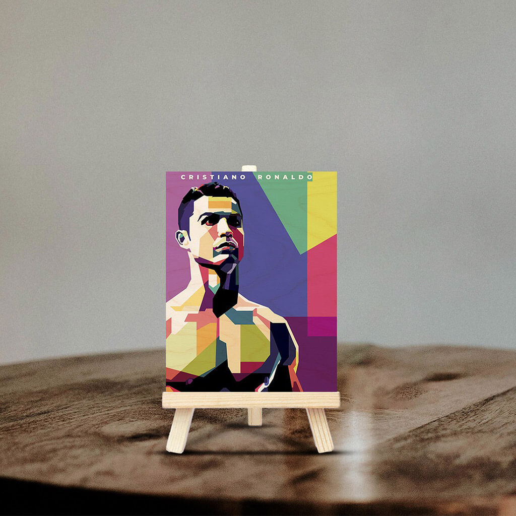 Cristiano Ronaldo 7 Pine Easel Stand