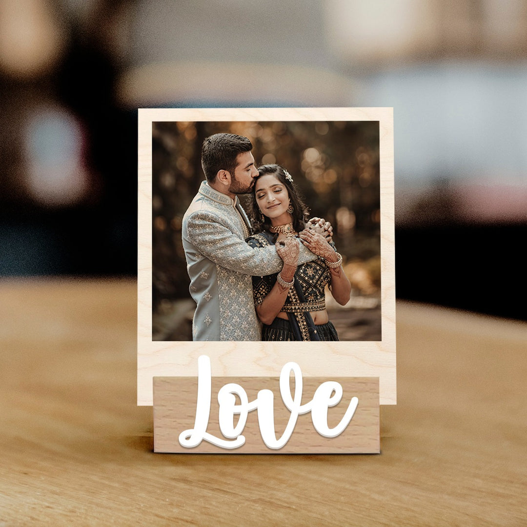 Personalized Wooden Polaroid With Base