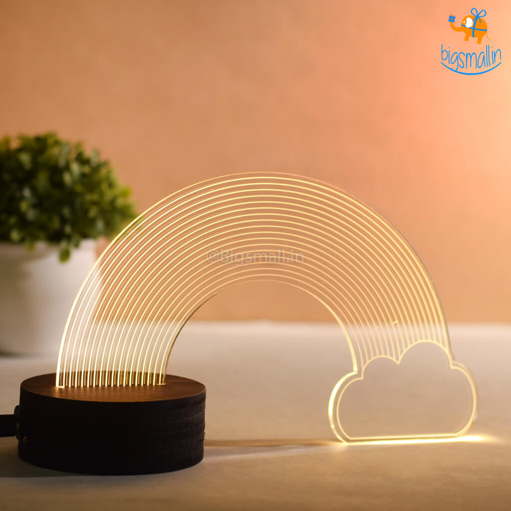 3D Rainbow & Cloud Hologram Lamp