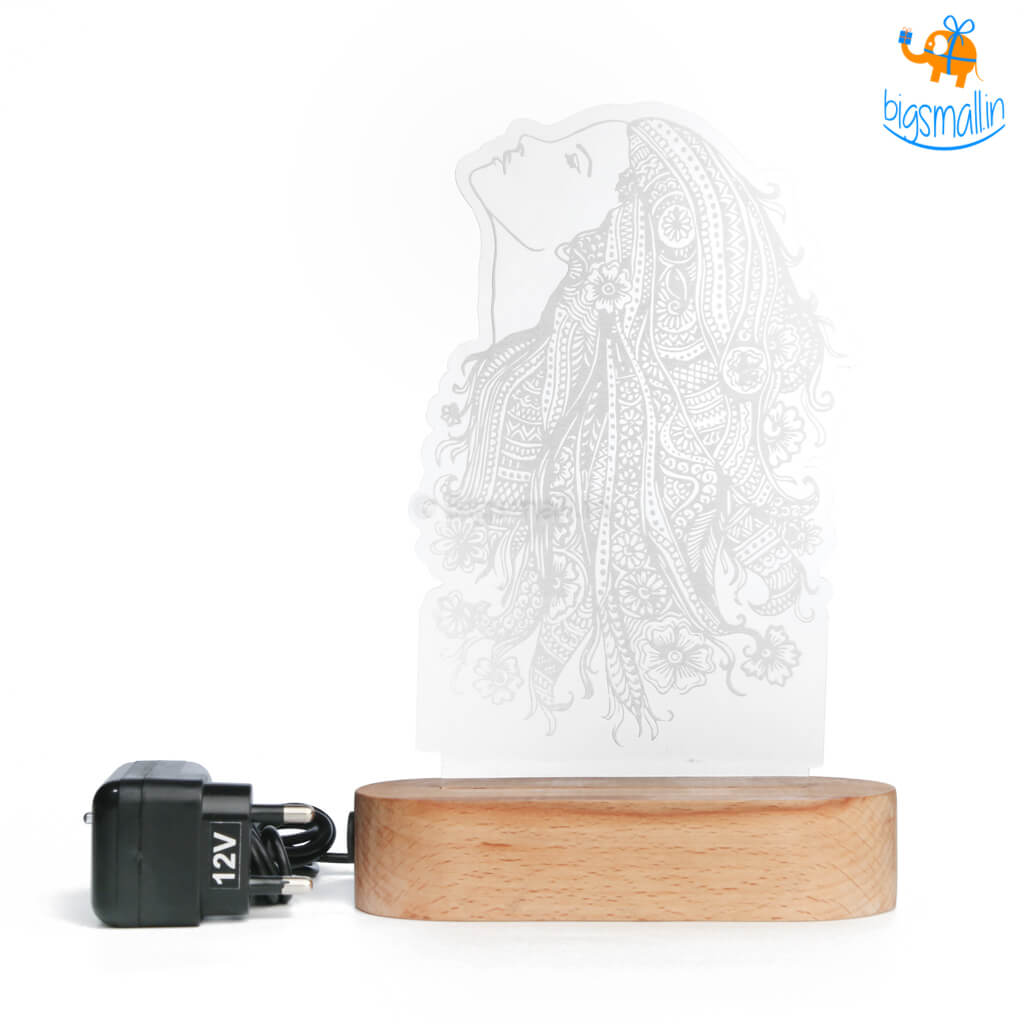 Girl Portrait Hologram Lamp