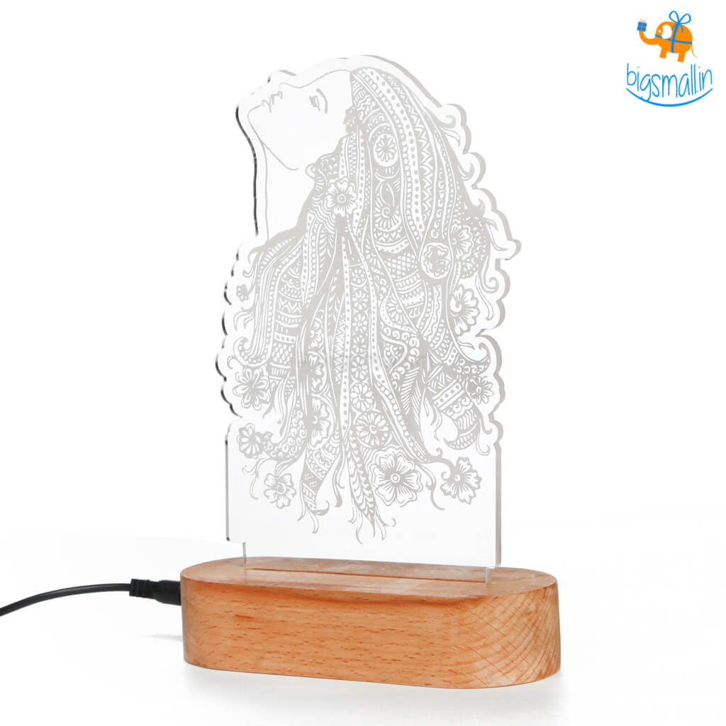 Girl Portrait Hologram Lamp