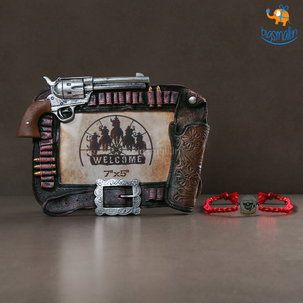 Vintage Pistol Rakhi Gift Set