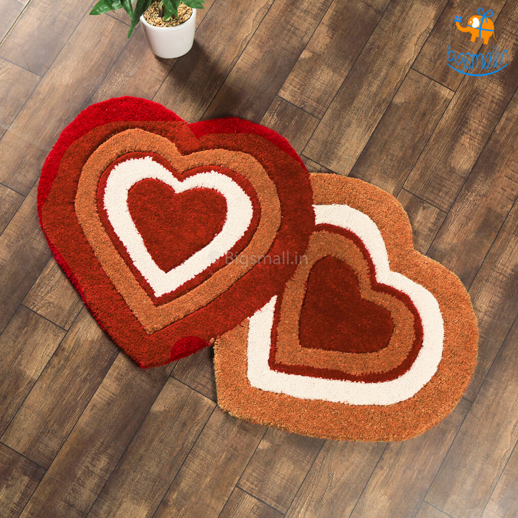 Double Heart Shaped Rug