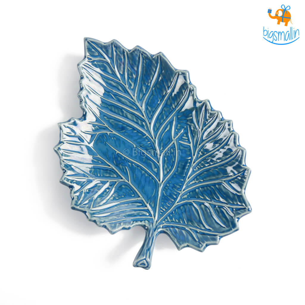 Maple Leaf Glazed Ceramic Plate