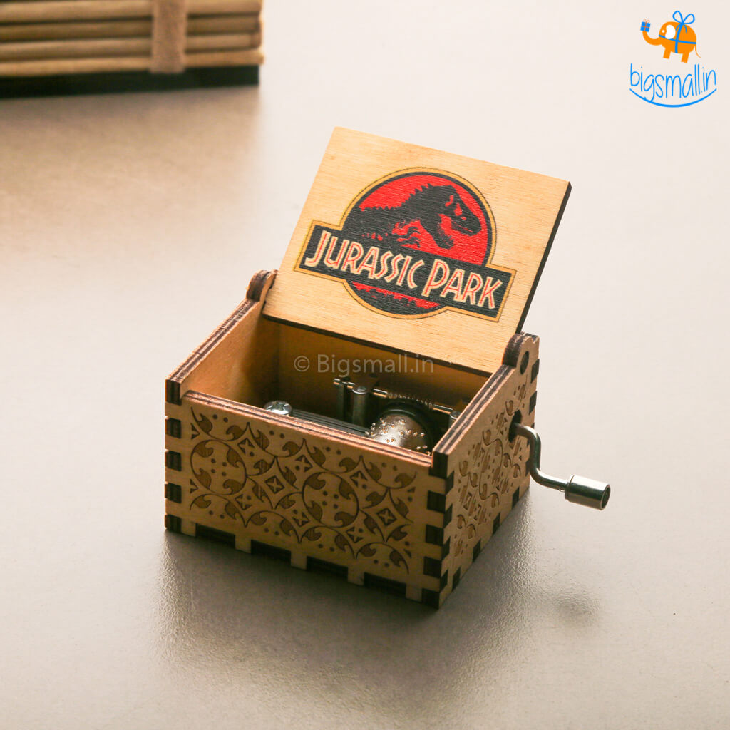 Jurassic Park Wooden Music Box