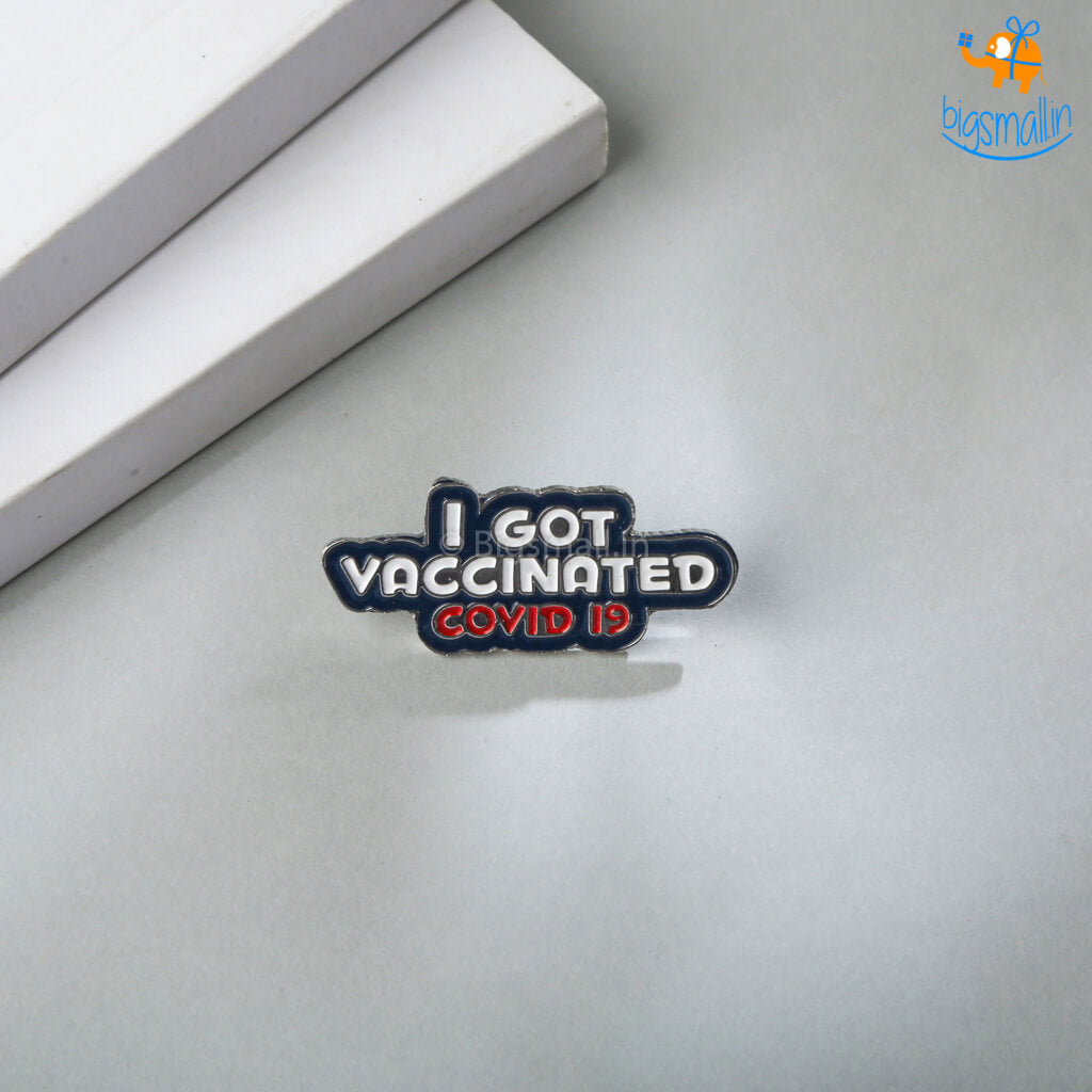 I Am Vaccinated Lapel Pin – Silver Plated – Made In USA By The Pin People