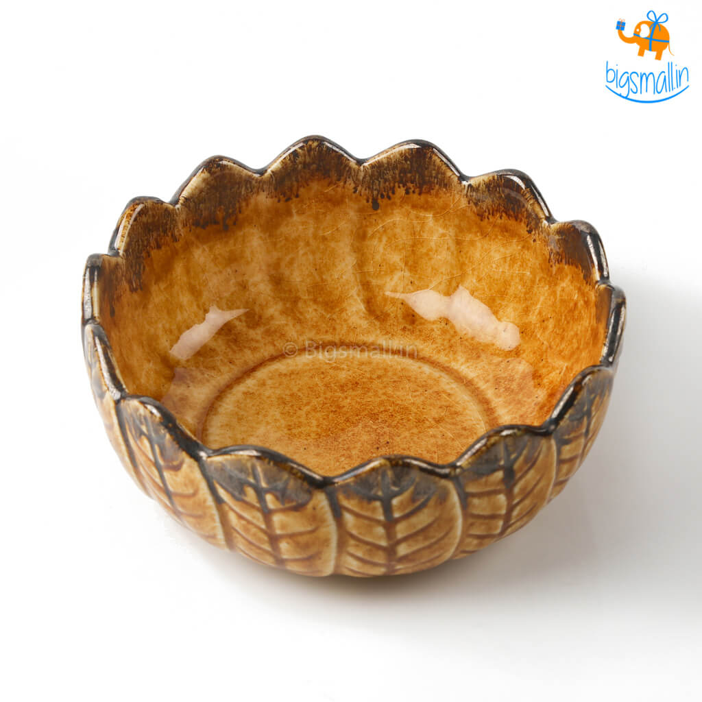 Handmade Sunflower Ceramic Snack Bowl