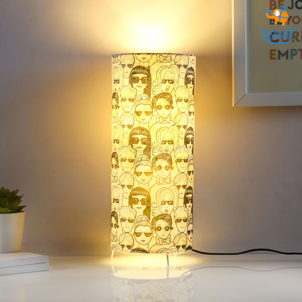 Women's Day Cylindrical Lamp