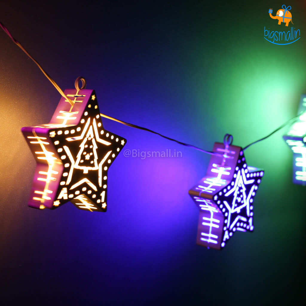 Star Tree Multicolored String Lights