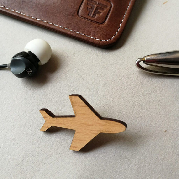 Travel Wooden Brooch - bigsmall.in
