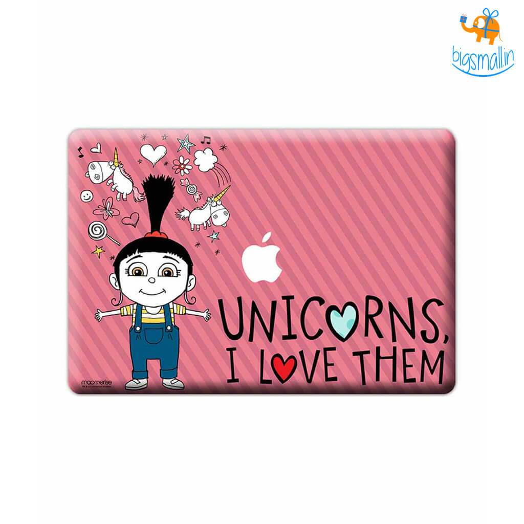 Agnes Unicorn Love Decal MacBook Air 13" - bigsmall.in