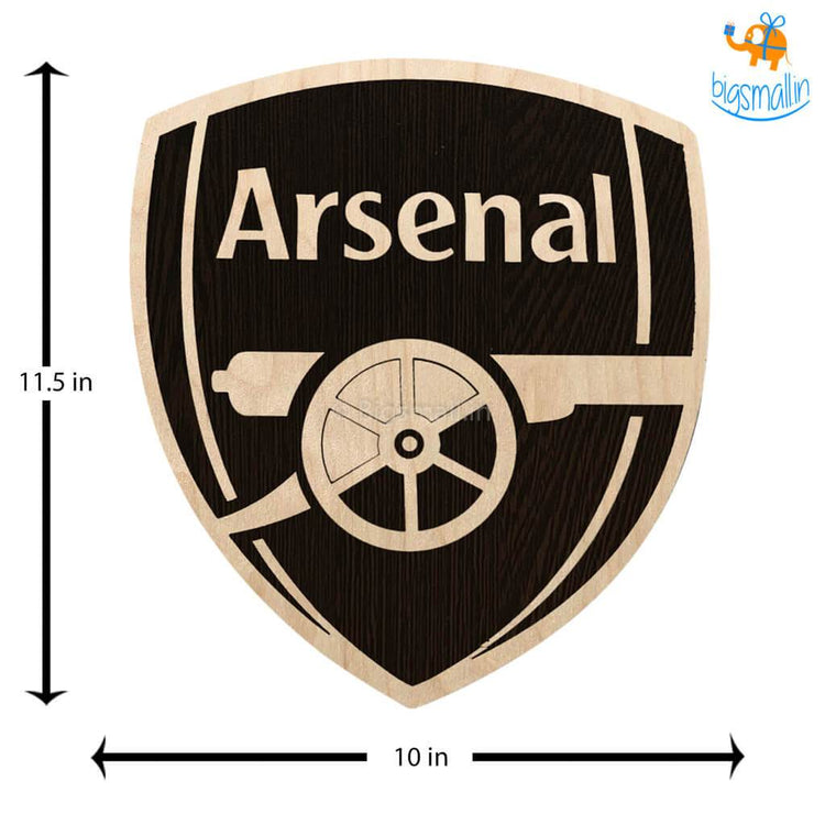Arsenal Engraved Wooden Crest - bigsmall.in