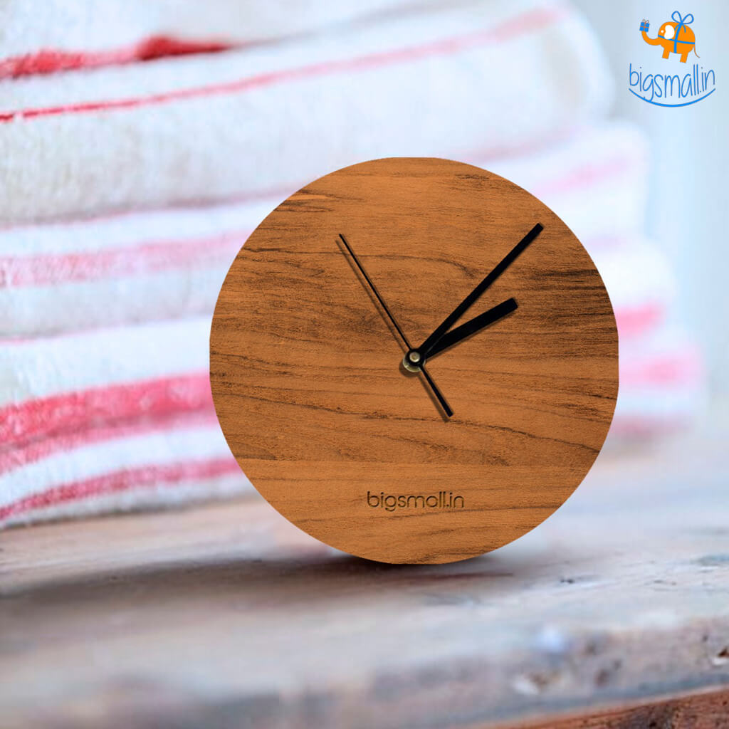 Minimal Wooden Table Clock