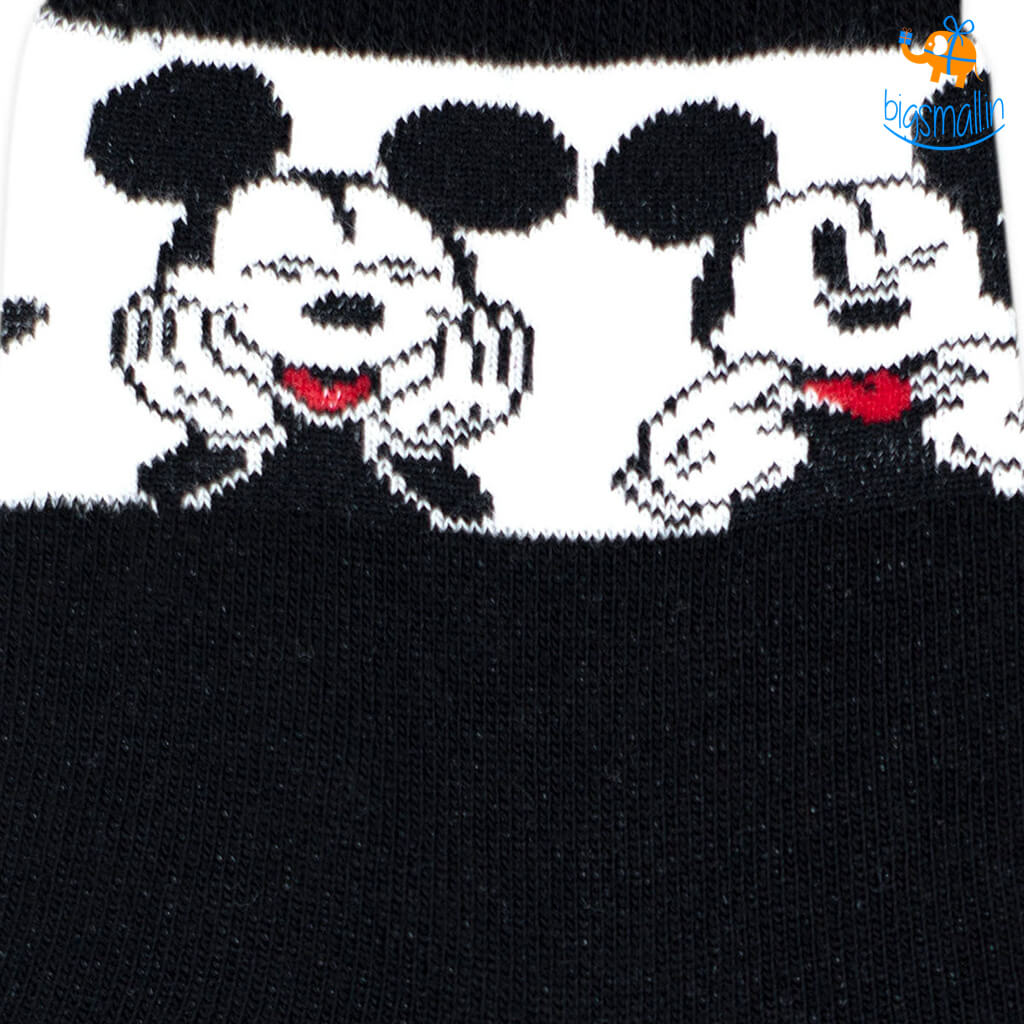 Black and White Mickey Socks - Pack of 2