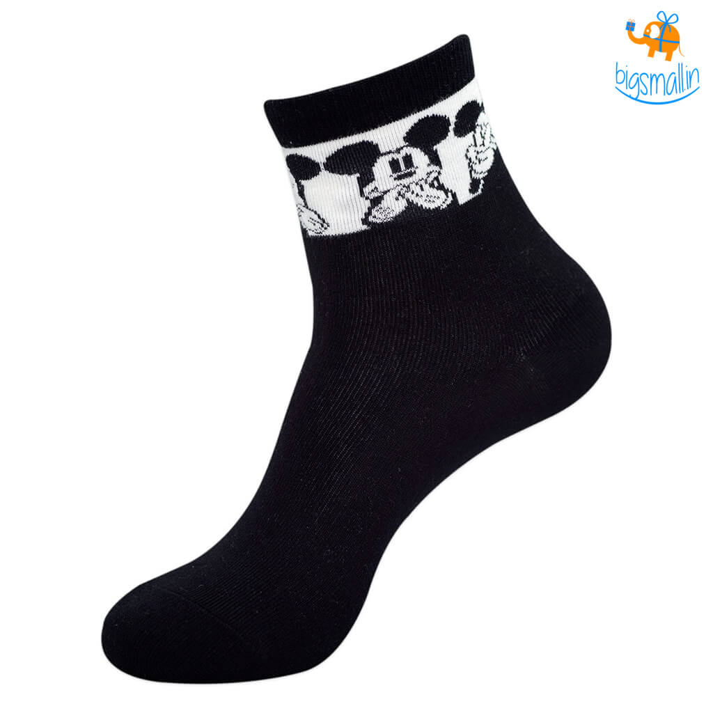 Black and White Mickey Socks - Pack of 2