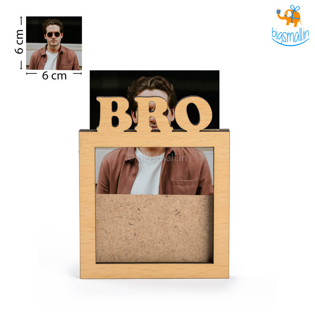 Bro Wooden Magnetic Photo Frame