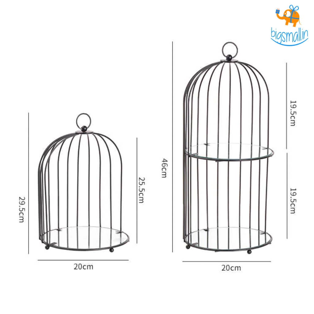 Metallic Cage Cosmetic Organizer