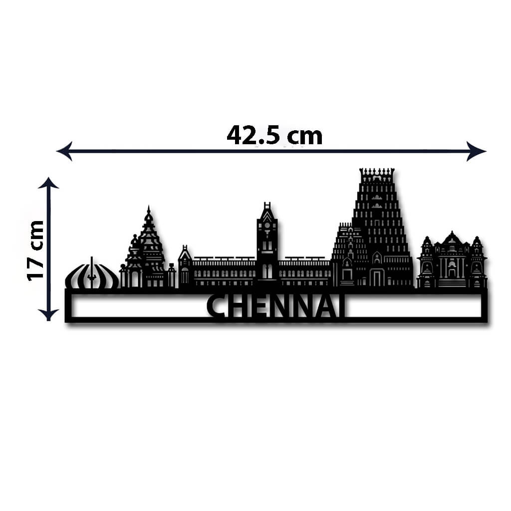 Chennai Skyline Wall Hanging
