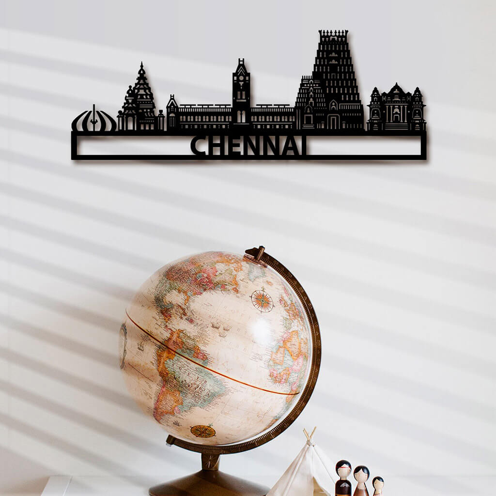 Chennai Skyline Wall Hanging