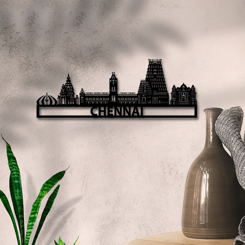 Chennai Skyline Wall Hanging