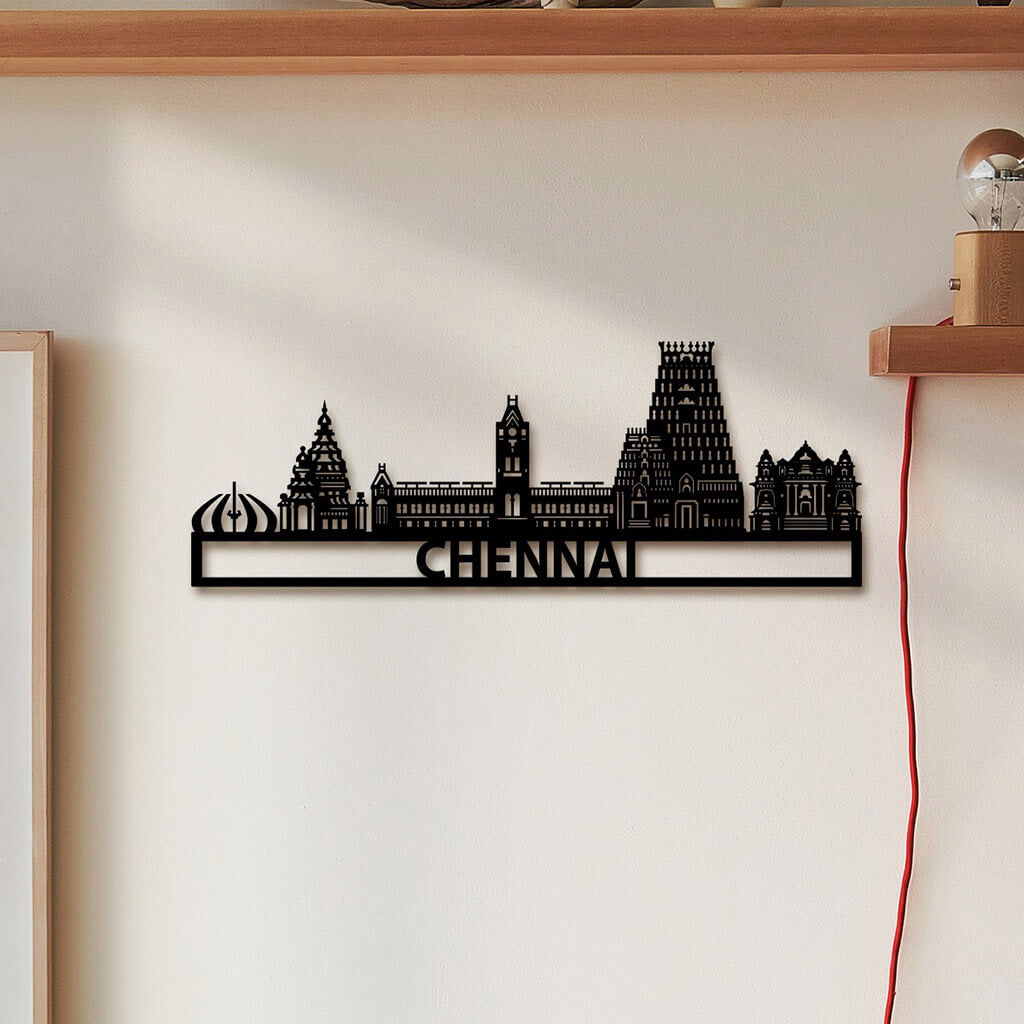 Chennai Skyline Wall Hanging