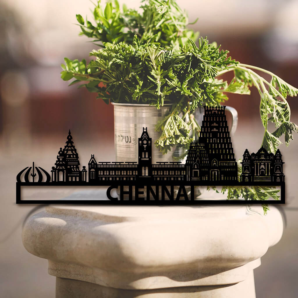 Chennai Skyline Wall Hanging