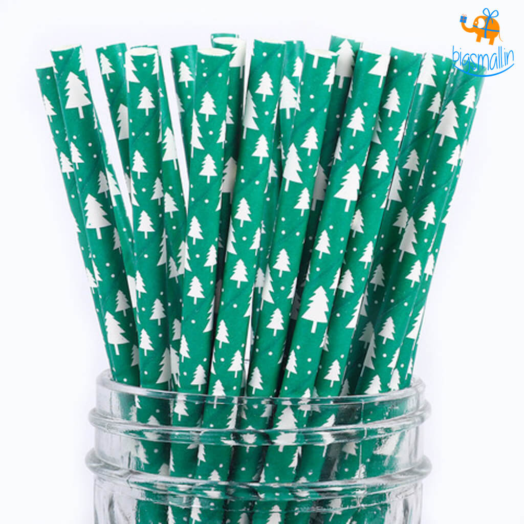 Christmas Paper Straws - Pack of 25