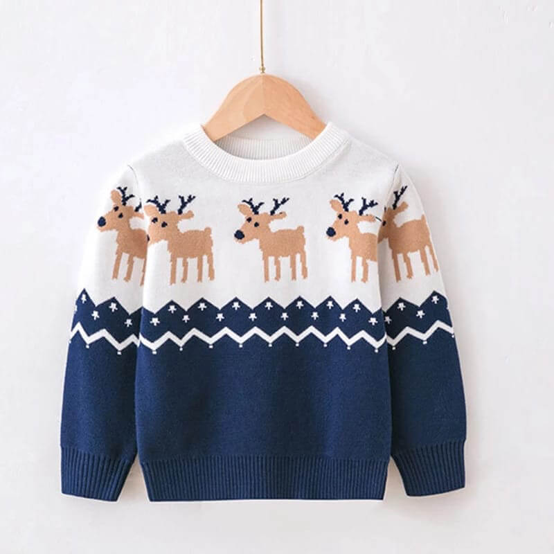 Kids Knitted Reindeer Pullover