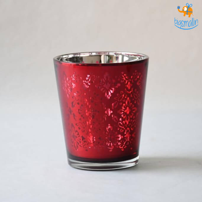 Ruby Red Floral Tumbler Set