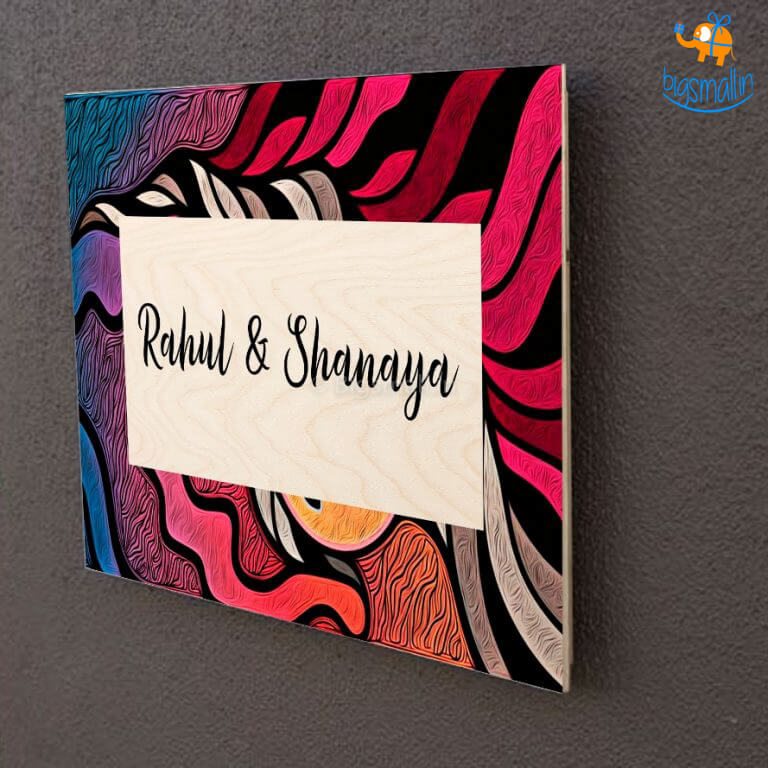 Personalized Abstract Name Plate