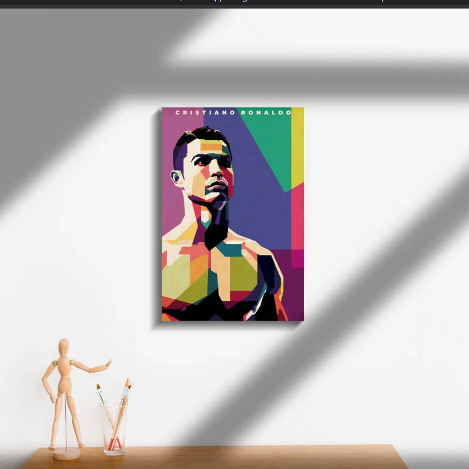 Cristiano Ronaldo WPAP Wall Art - bigsmall.in