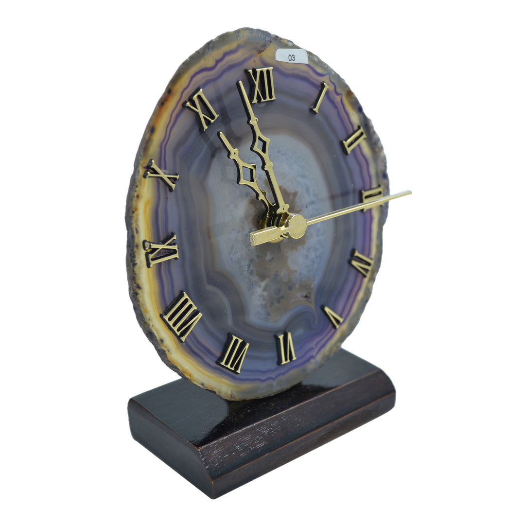 Agate Cut-Slice Clock
