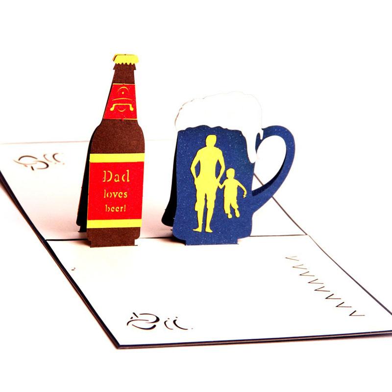 Daddy Beer Pop up Card - bigsmall.in