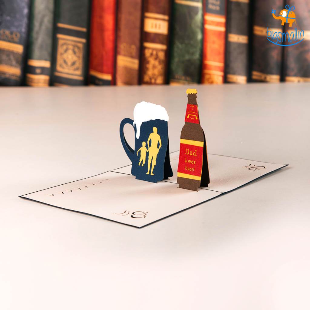 Daddy Beer Pop up Card - bigsmall.in