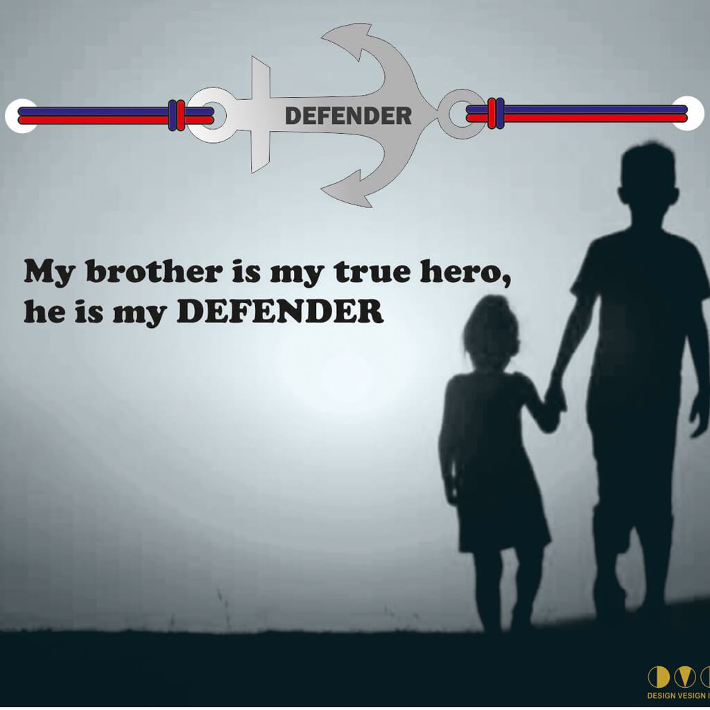 Defender Bro Rakhi Keychain - bigsmall.in