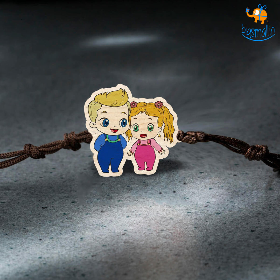 Diana & Roma Wooden Rakhi