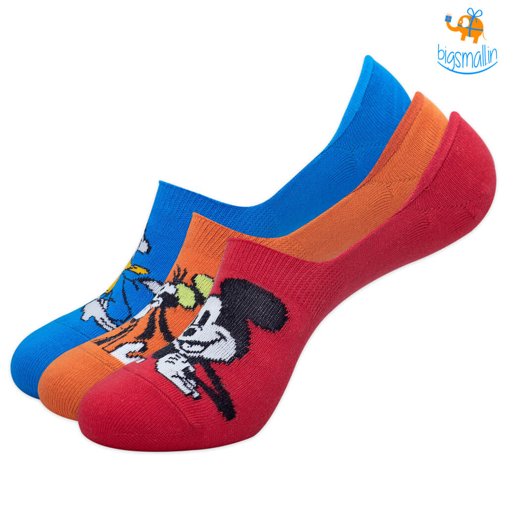Donald, Mickey & Goofy No Show Socks - Pack of 3