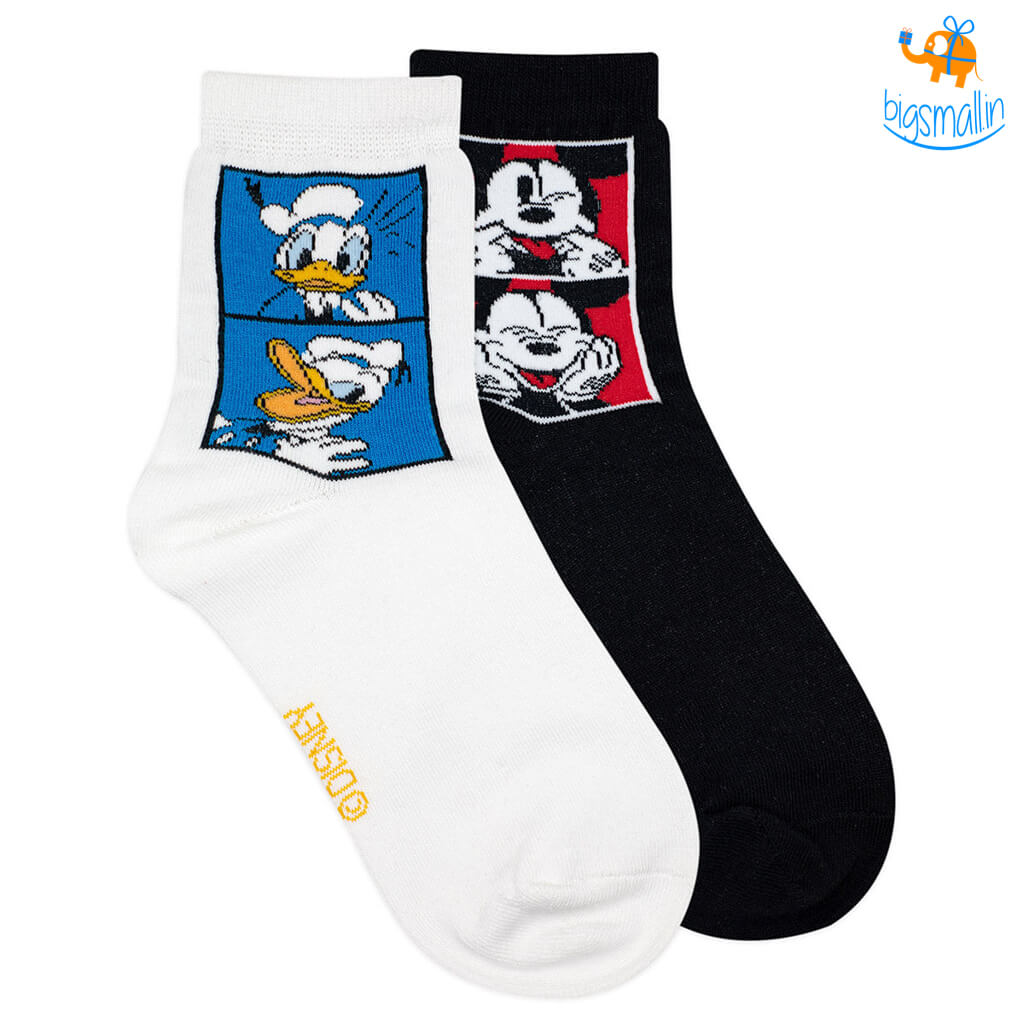 Donald and Mickey Weird Faces Socks - Pack of 2