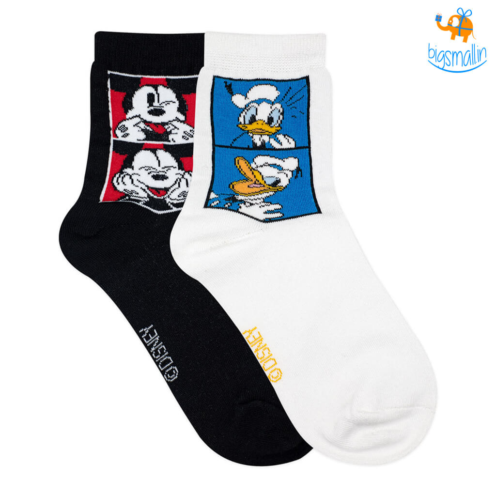 Donald and Mickey Weird Faces Socks - Pack of 2