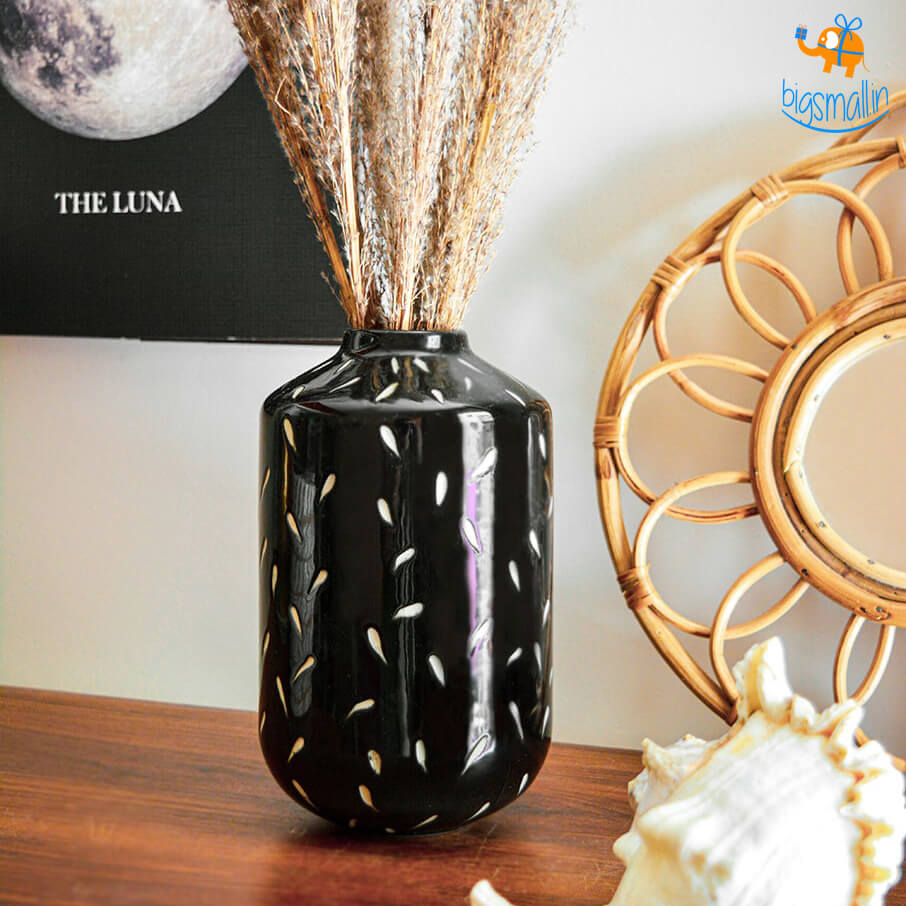 Eclipse Black Glaze Vase